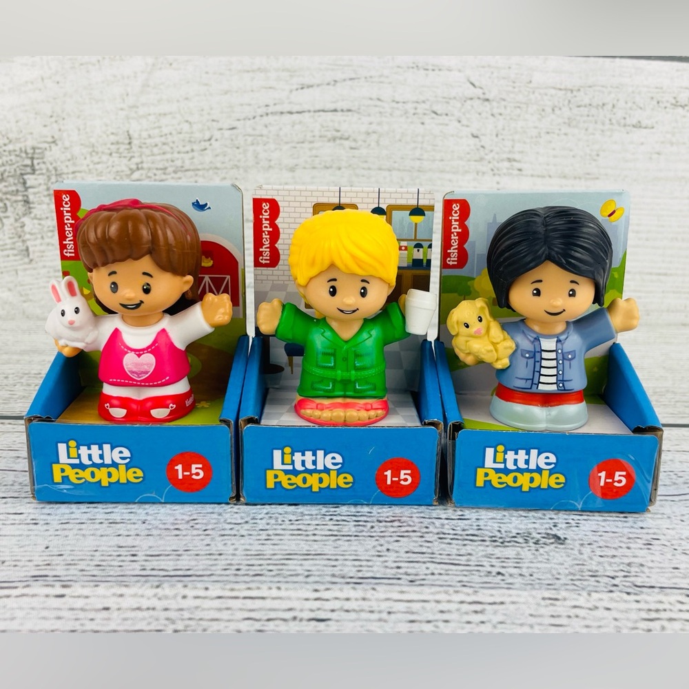 Set of 3 Girl Fisher Price Little People Toy Figures - NEW